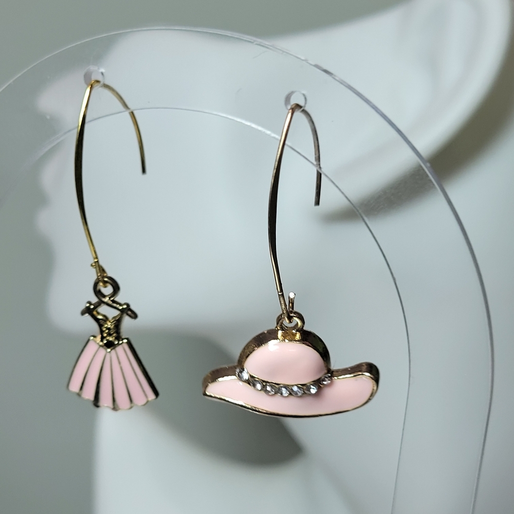 HAT & DRESS MISMATCHED Fashionista EARRINGS   HANDMADE